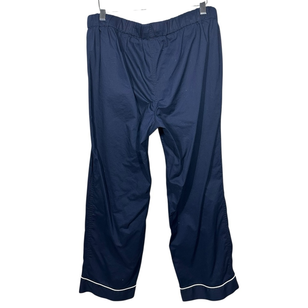J. Crew Womens Classic Pajama 2 Piece Pant Set PL/PM Piped Trim Preppy Lounge - Picture 5 of 14